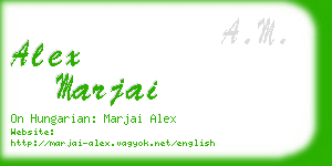 alex marjai business card